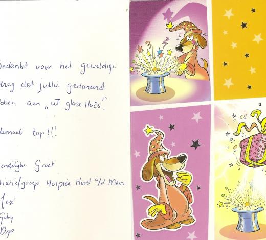 Hospice Horst a/d Maas bedankt Kinderopvang 't Nest